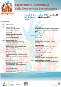 Esperienze e Opportunità - Evento Democrazia Partecipativa 4 novembre 2015