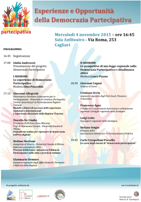 Esperienze e Opportunità - Evento Democrazia Partecipativa 4 novembre 2015